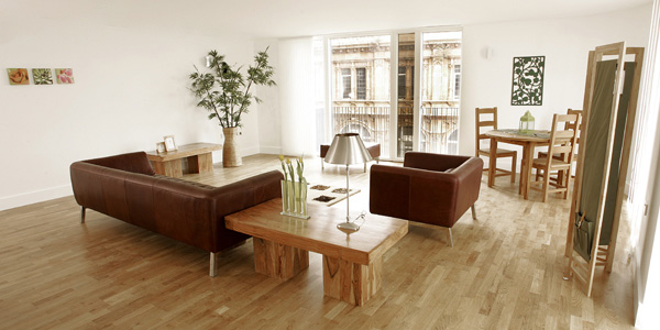 Lounge in a serviced apartment